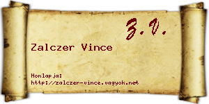 Zalczer Vince névjegykártya